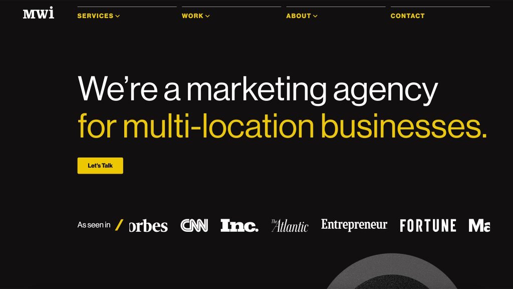 The MWI digital marketing agency website