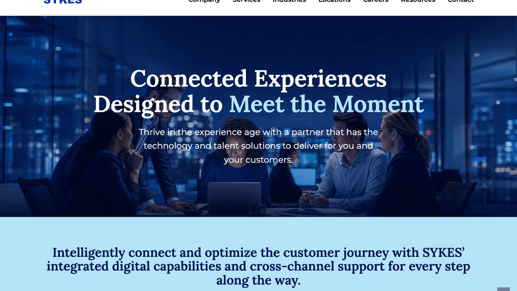 SYKES global website built on a shared WordPress design and publishing system