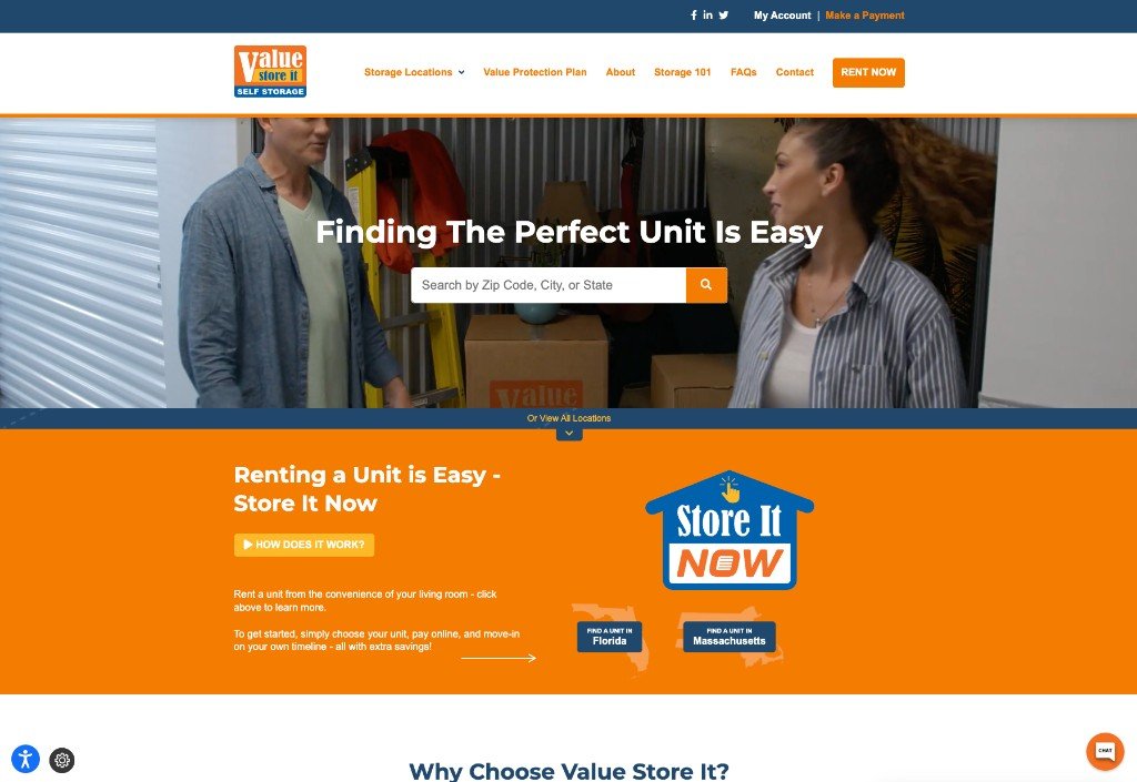 The Value Store It multi-location storage rental platform