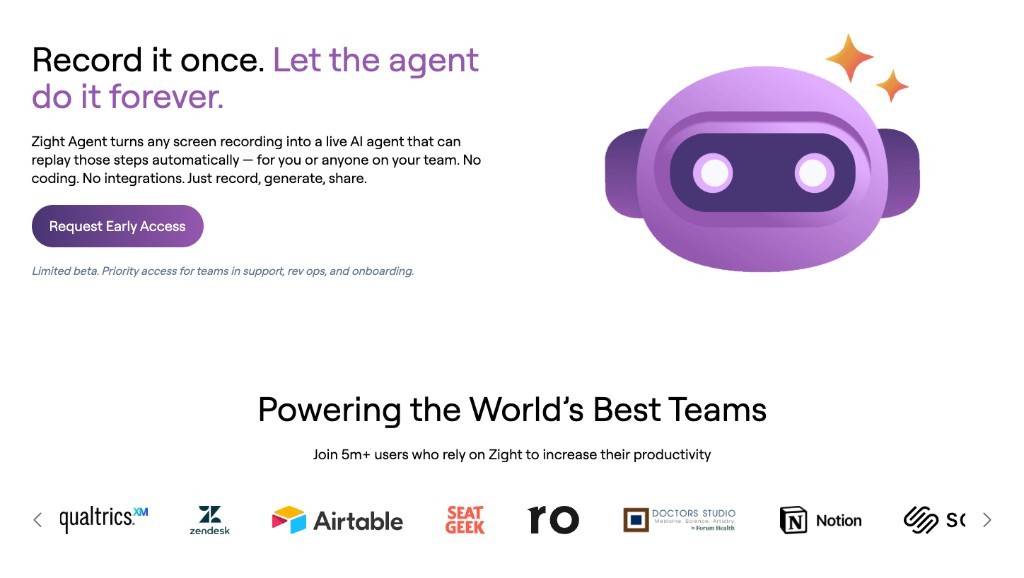 Zight Agent marketing page supported through continued website development after the WordPress rebuild